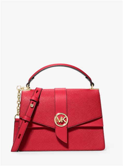 michael kors greenwich medium saffiano leather satchel|michael kors ruby medium satchel.